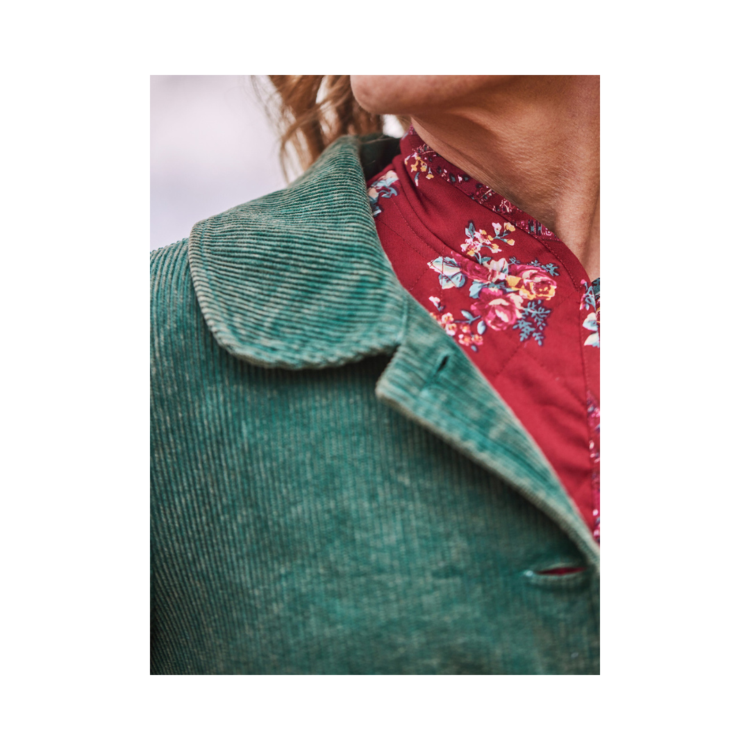 Green Sunwashed Farmer's Market Corduroy Jacket