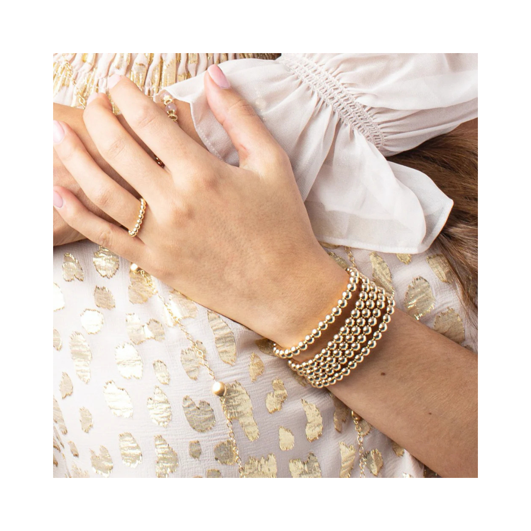 Gold Classic 5mm Bead Bracelet, extends