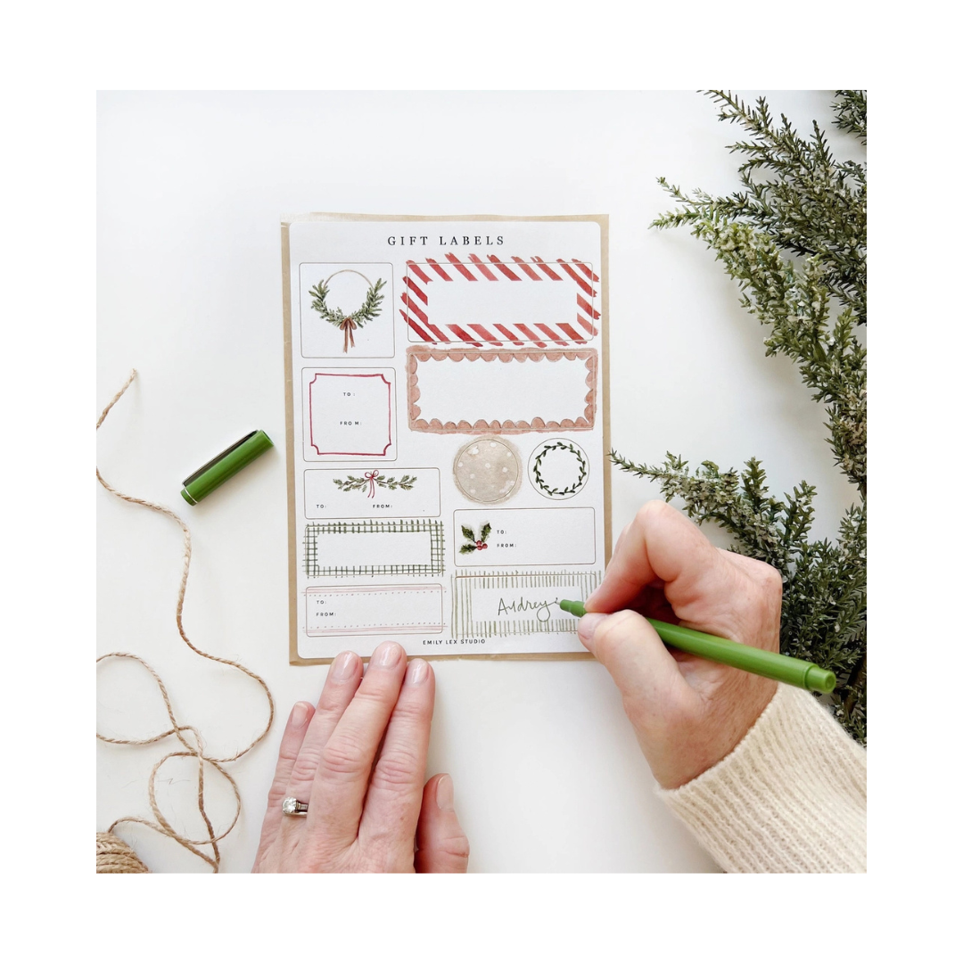 Gift Label Sticker Sheets