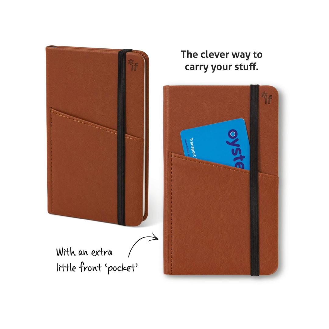 Brown Bookaroo Pocket Notebook Journal A6