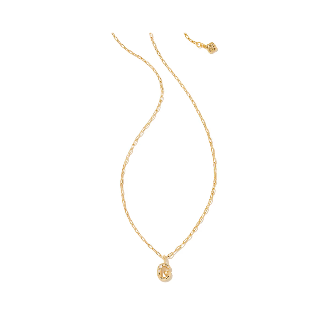 Crystal Letter G Gold Pendant Necklace