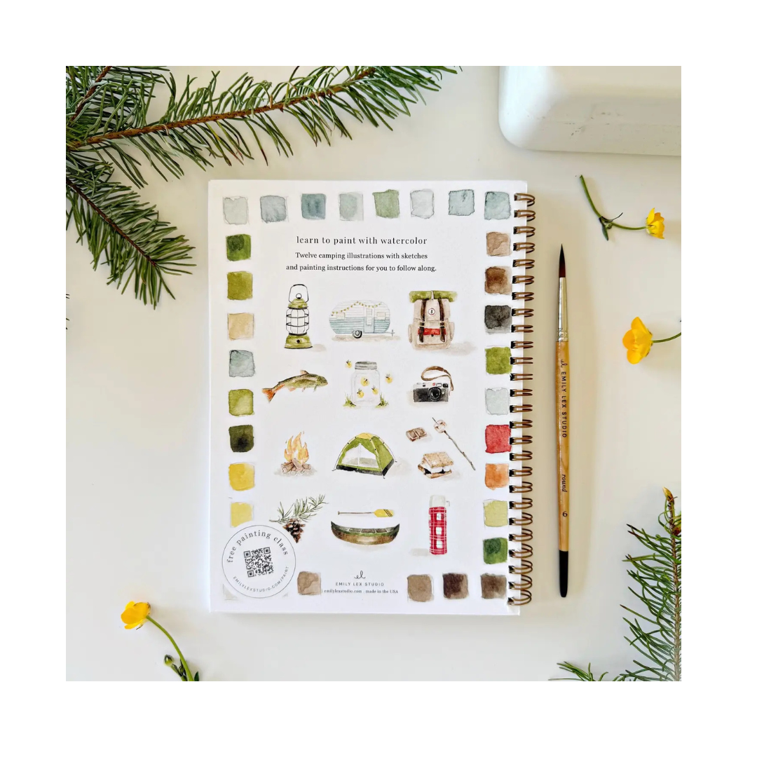 Camping Watercolor Workbook