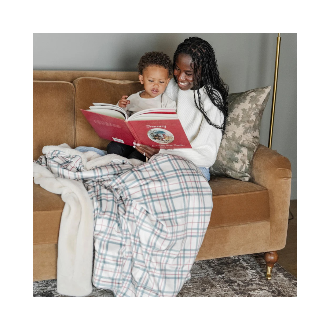 Holiday Plaid Minky Lush Throw Blanket