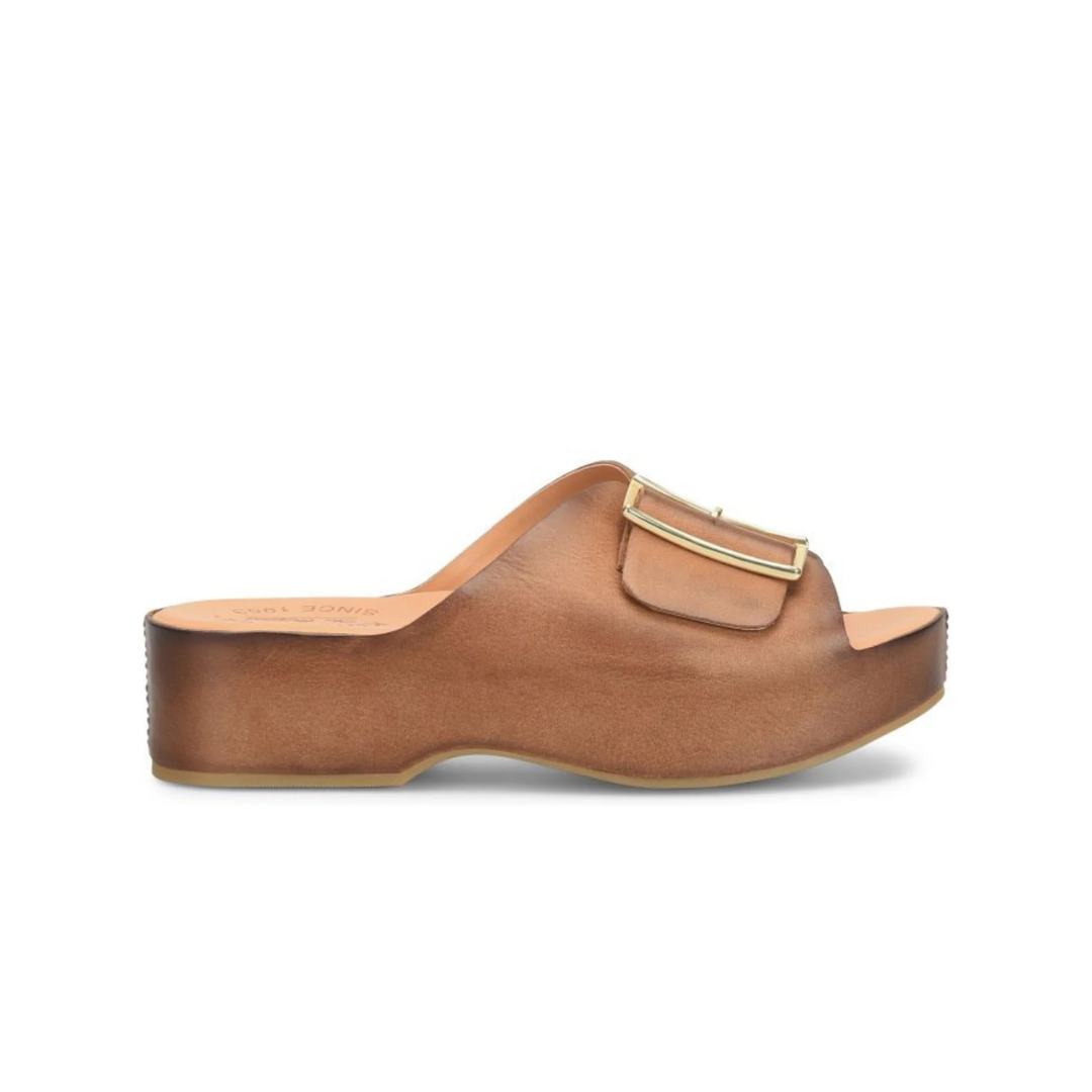 Brown York Platform Slide Sandal