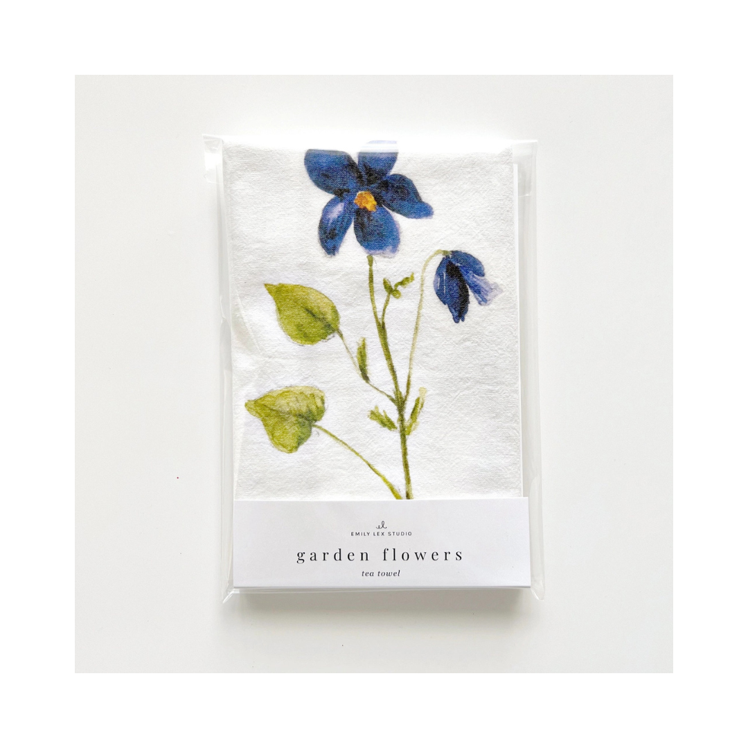 Garden Flowers Tea Towel