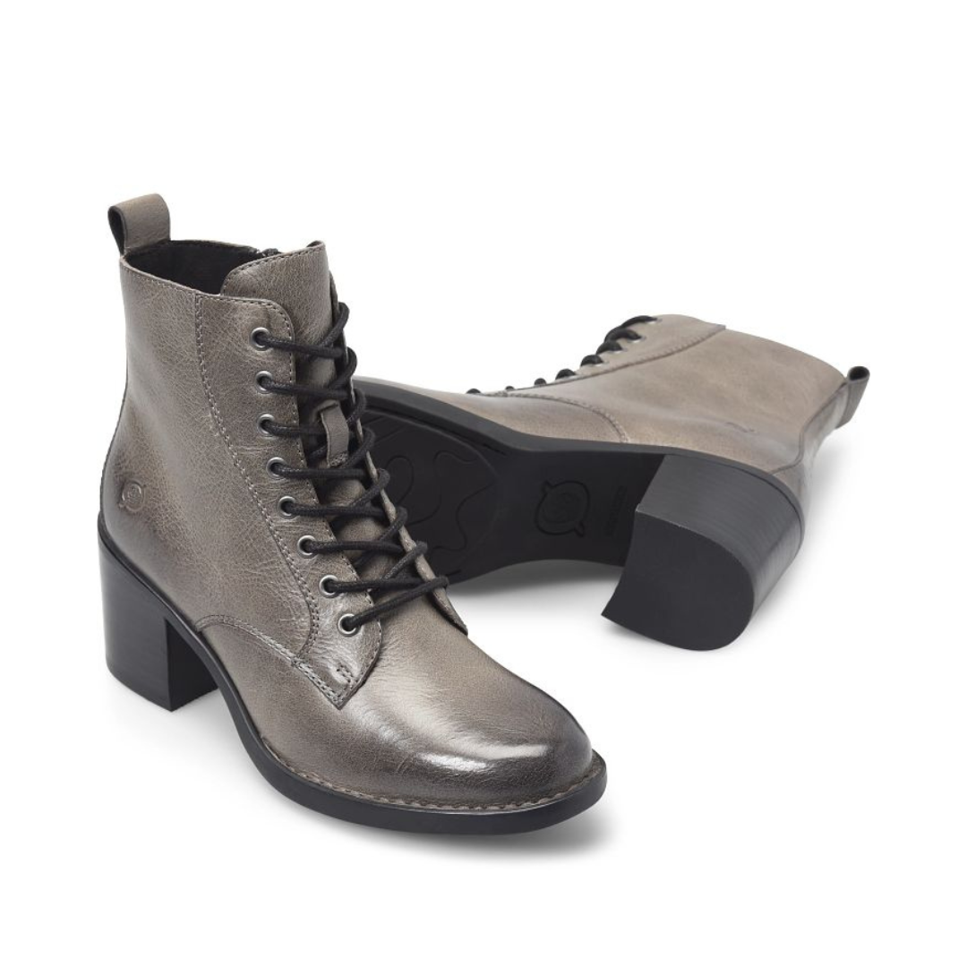 Grey Huntley Lace Up Boot