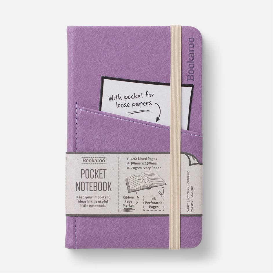 Bookaroo A6 Pocket Notebook: Aubergine