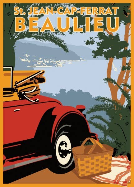 Beaulieu Car Picnic Luggage Tag