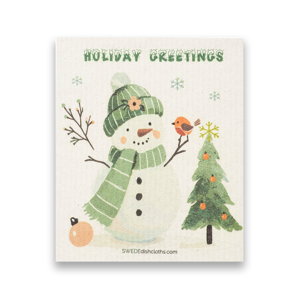 Swedish Dishcloth Christmas Snowman 2024