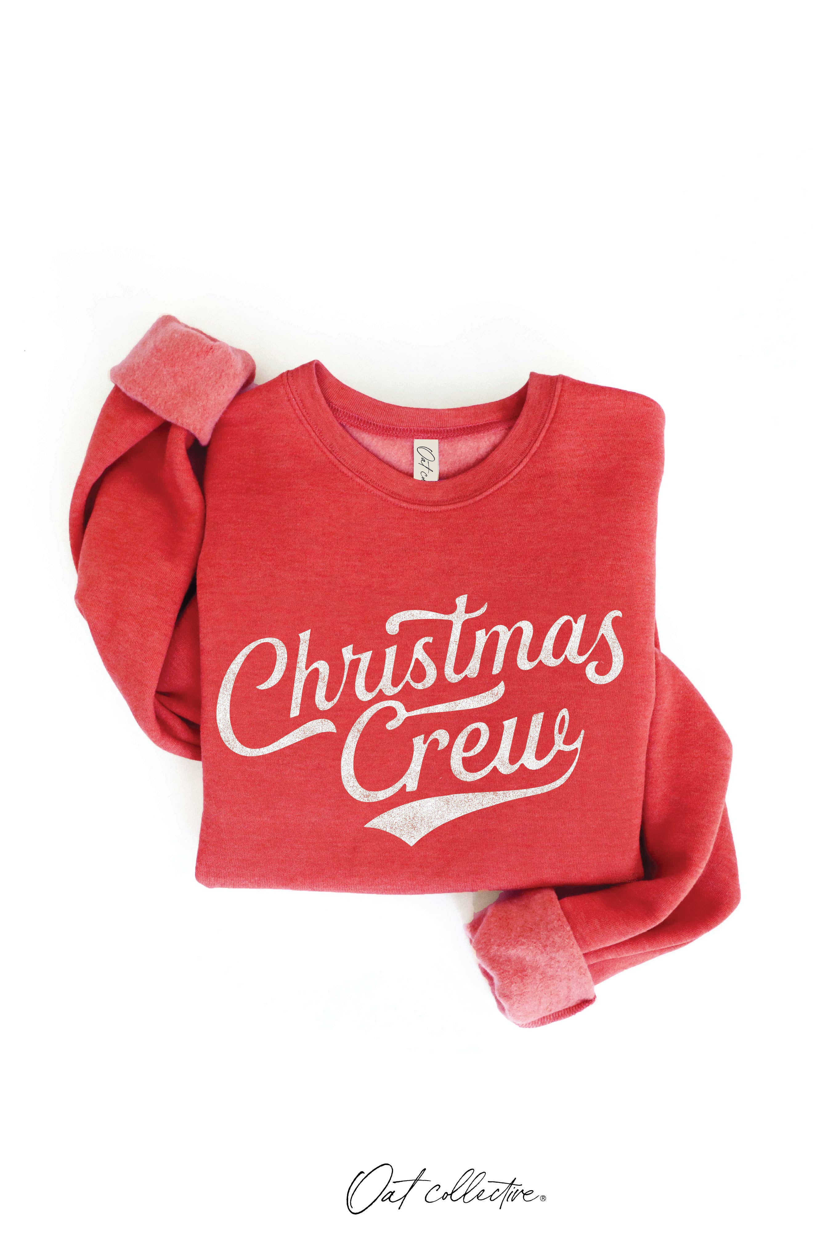 CHRISTMAS CREW Graphic Sweatshirt : HEATHER DUST / S