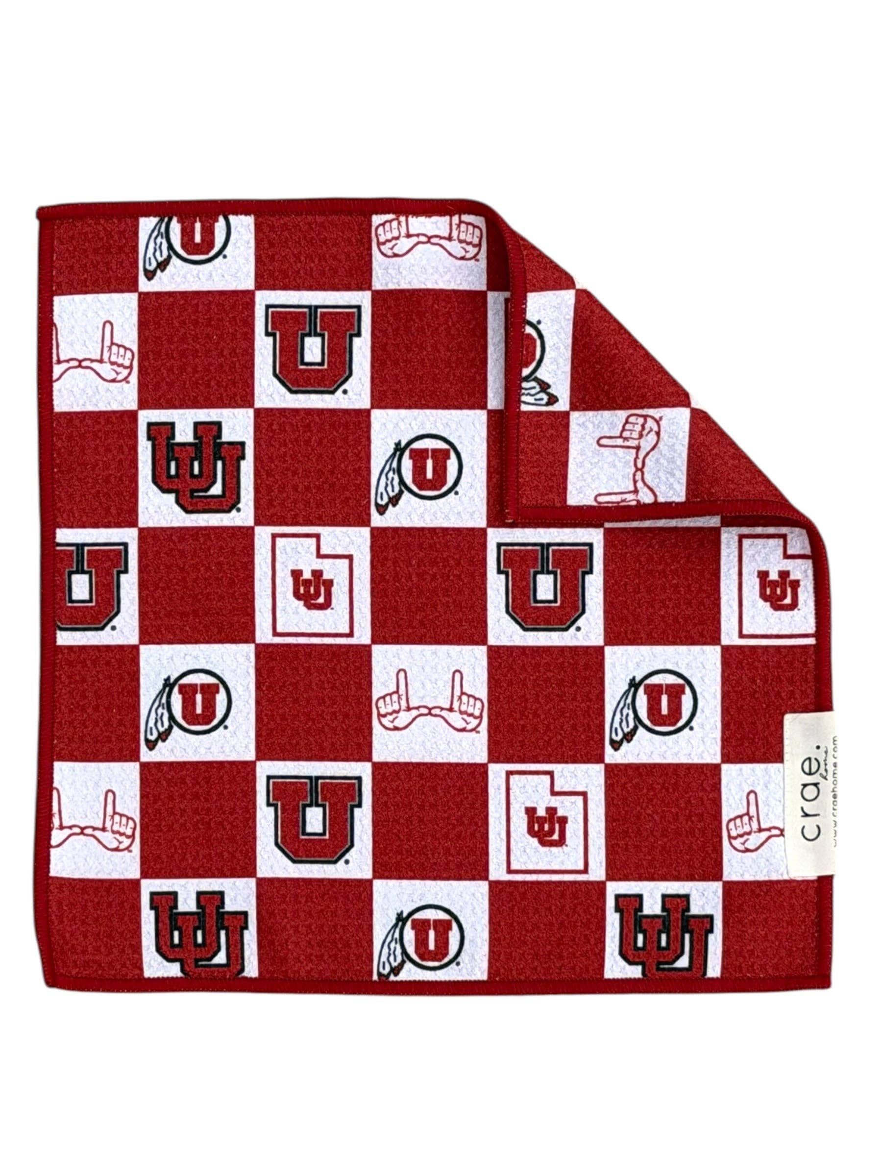 Rise Up Utes: Double-Sided Washcloth: White/Blue / Washcloth (12x12 in)