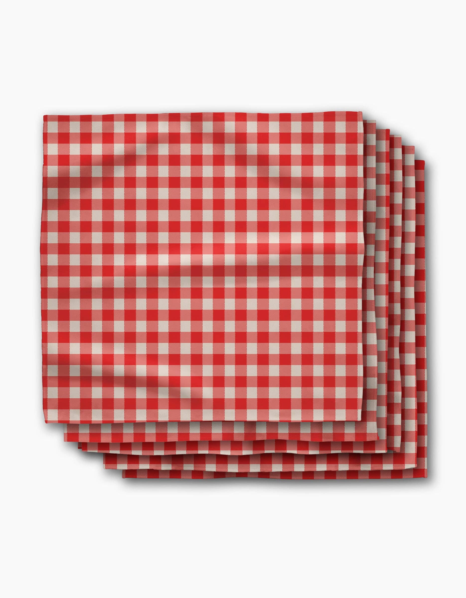 Ripe Tomato Gingham Dinner Napkins