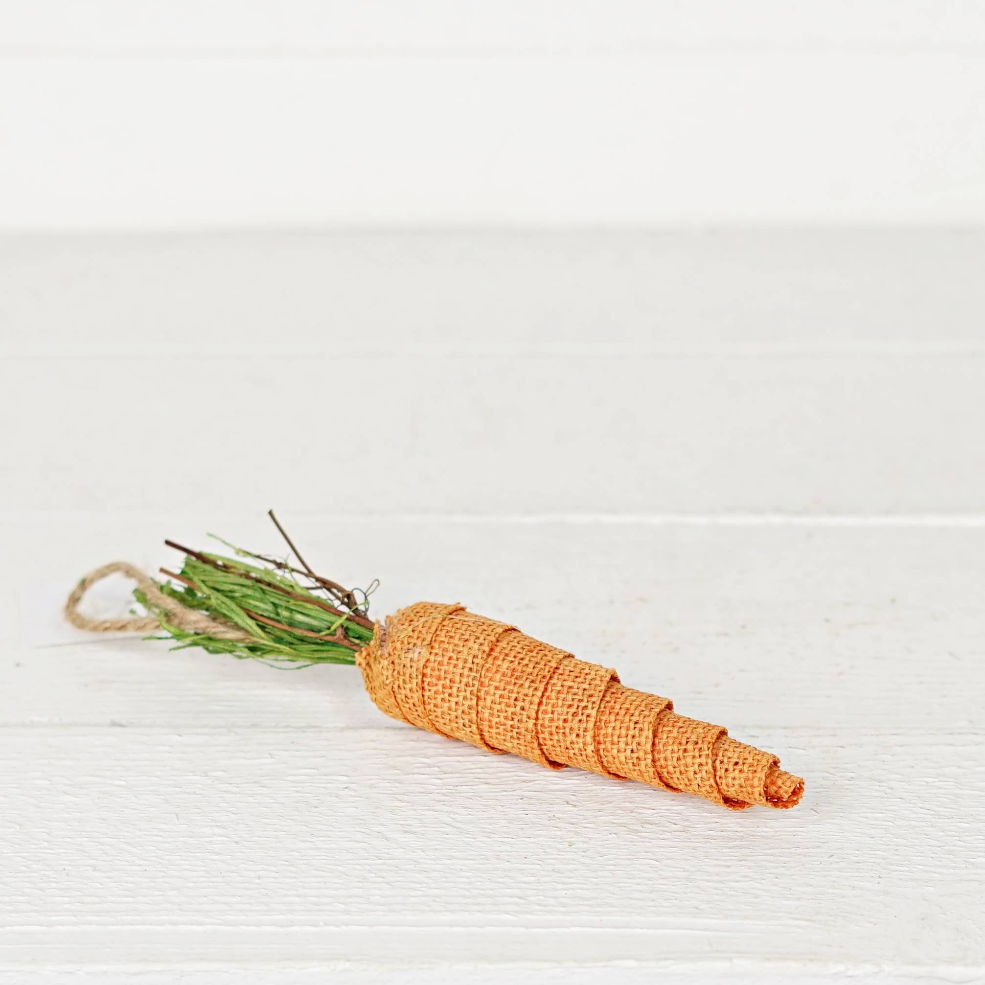 ISB68980- Burlap Carrot Ornament 8" x 1.5" size