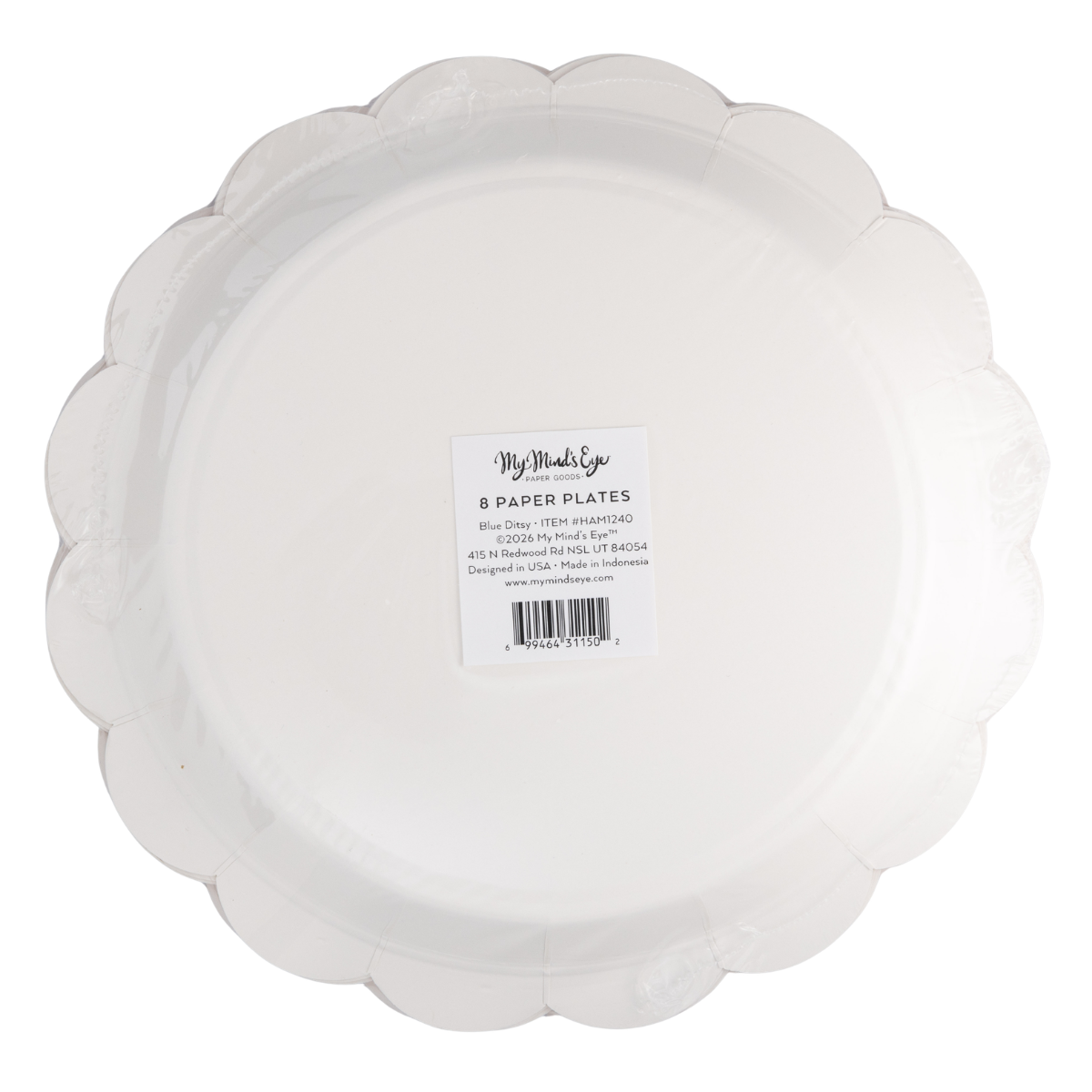 HAM1240 - Blue Ditsy Floral Paper Plate