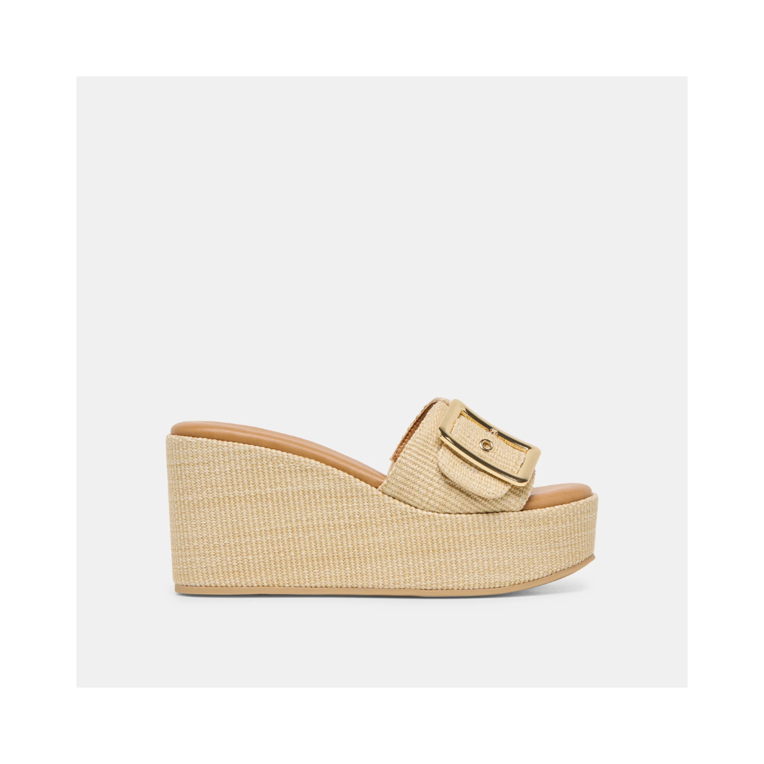 Jillian Natural Raffia Wedge Sandal