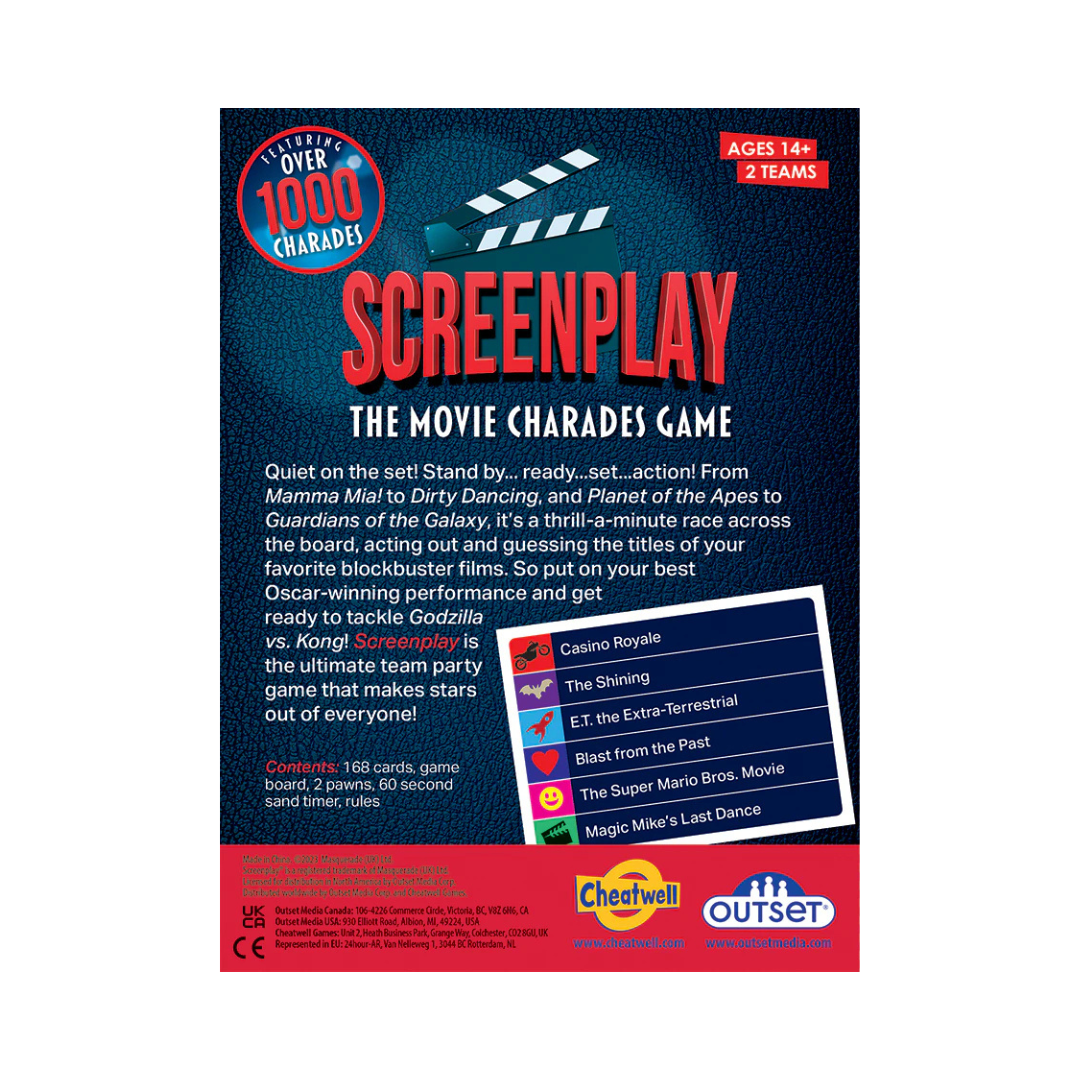 Screenplay Movie Charades Game