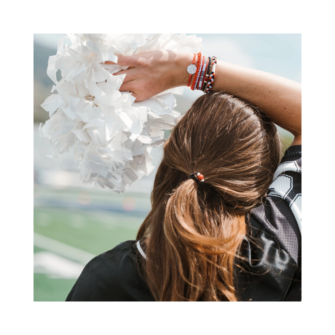 Red/Black Game Day Hair Tie Bracelets