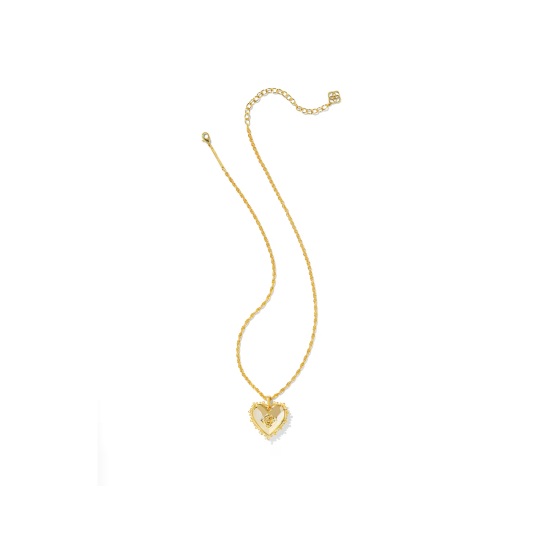 Mallory Rose Locket Necklace in Gold