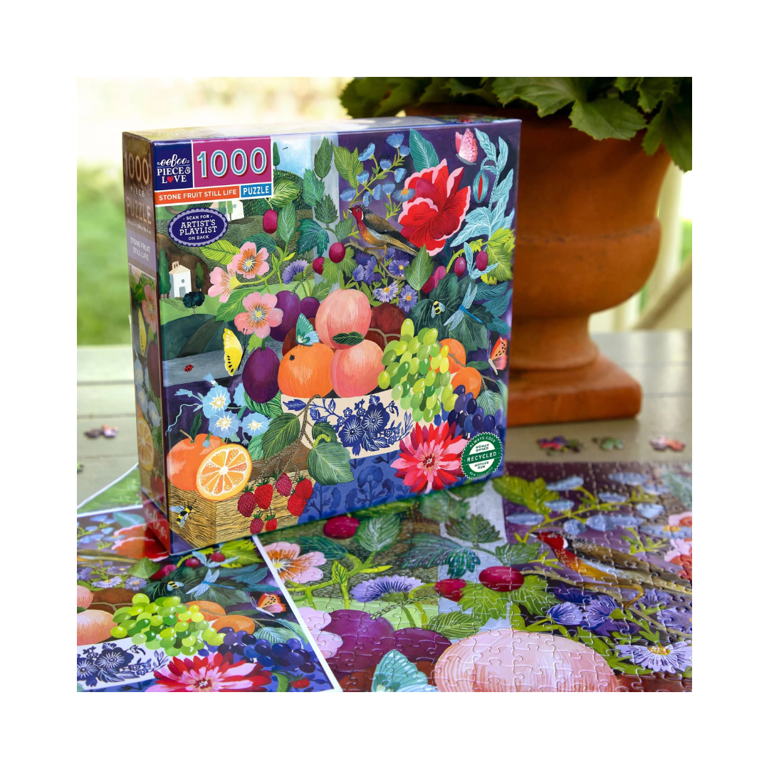 Stone Fruit Still Life 1000 Piece Puzzle