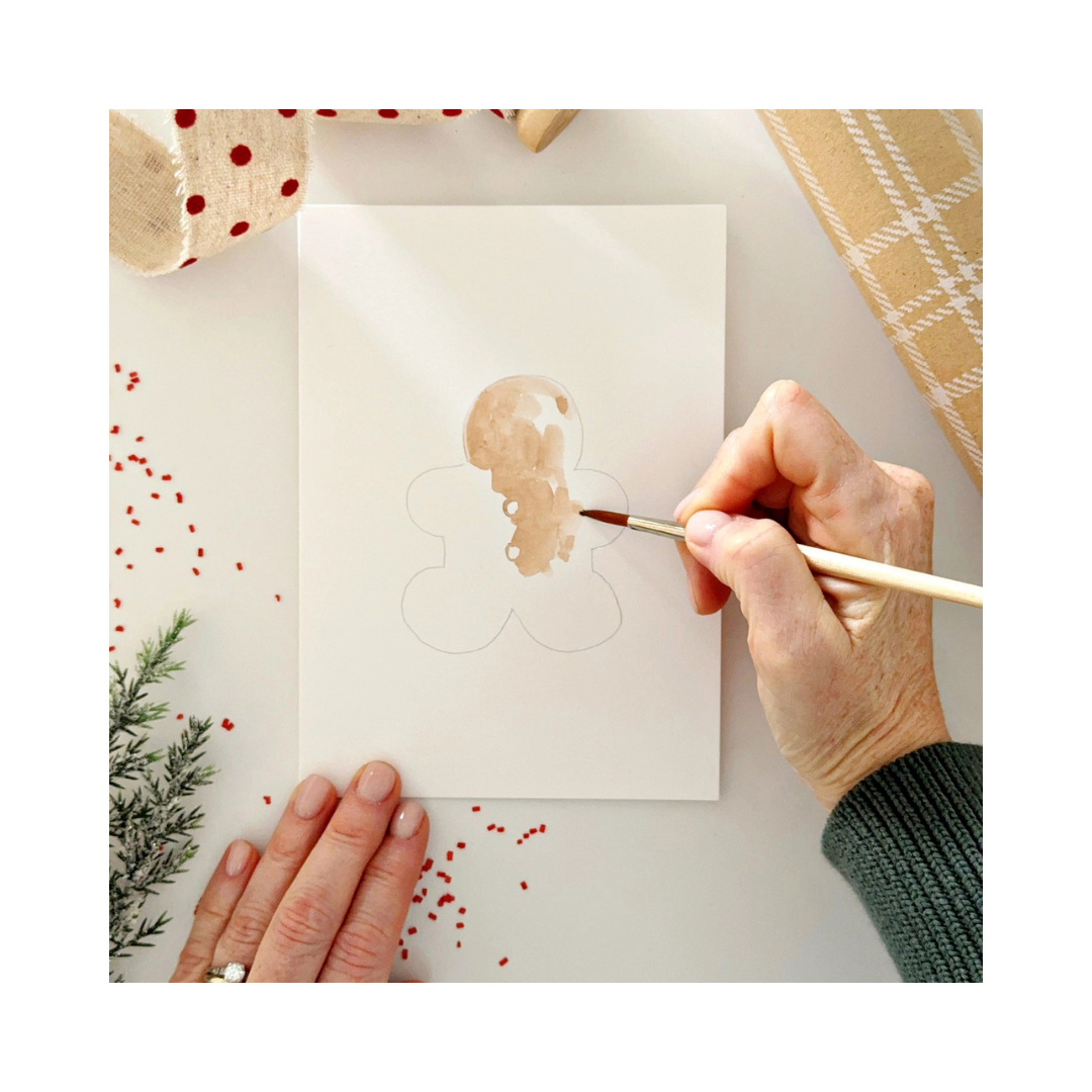 Gingerbread Paintable Notecards