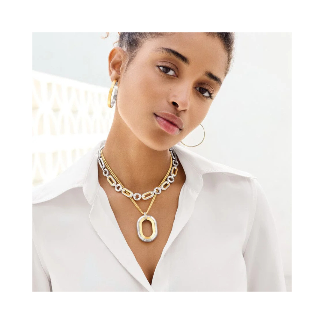 Medici Link Two Tone Necklace