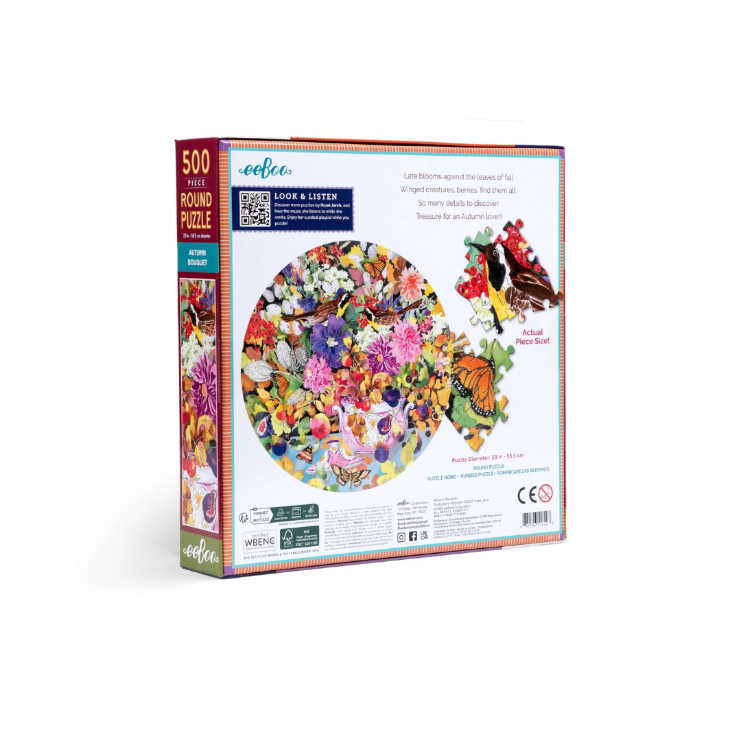 Autumn Bouquet 500 Piece Round Puzzle