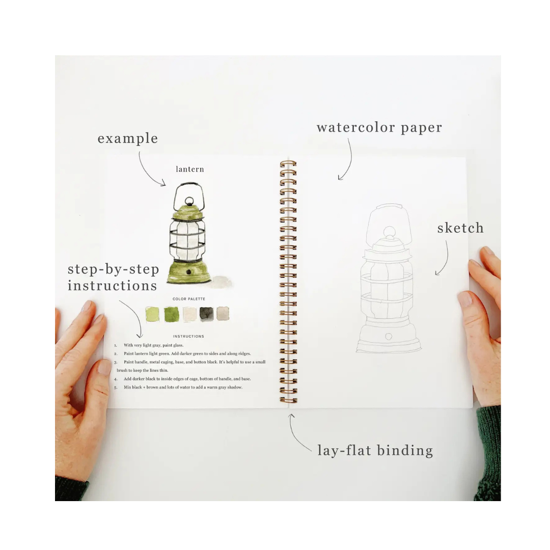 Camping Watercolor Workbook
