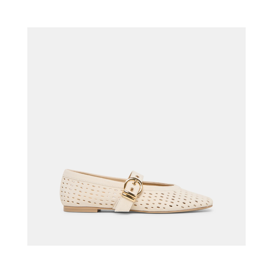Mikel Creme Perforated Shoe