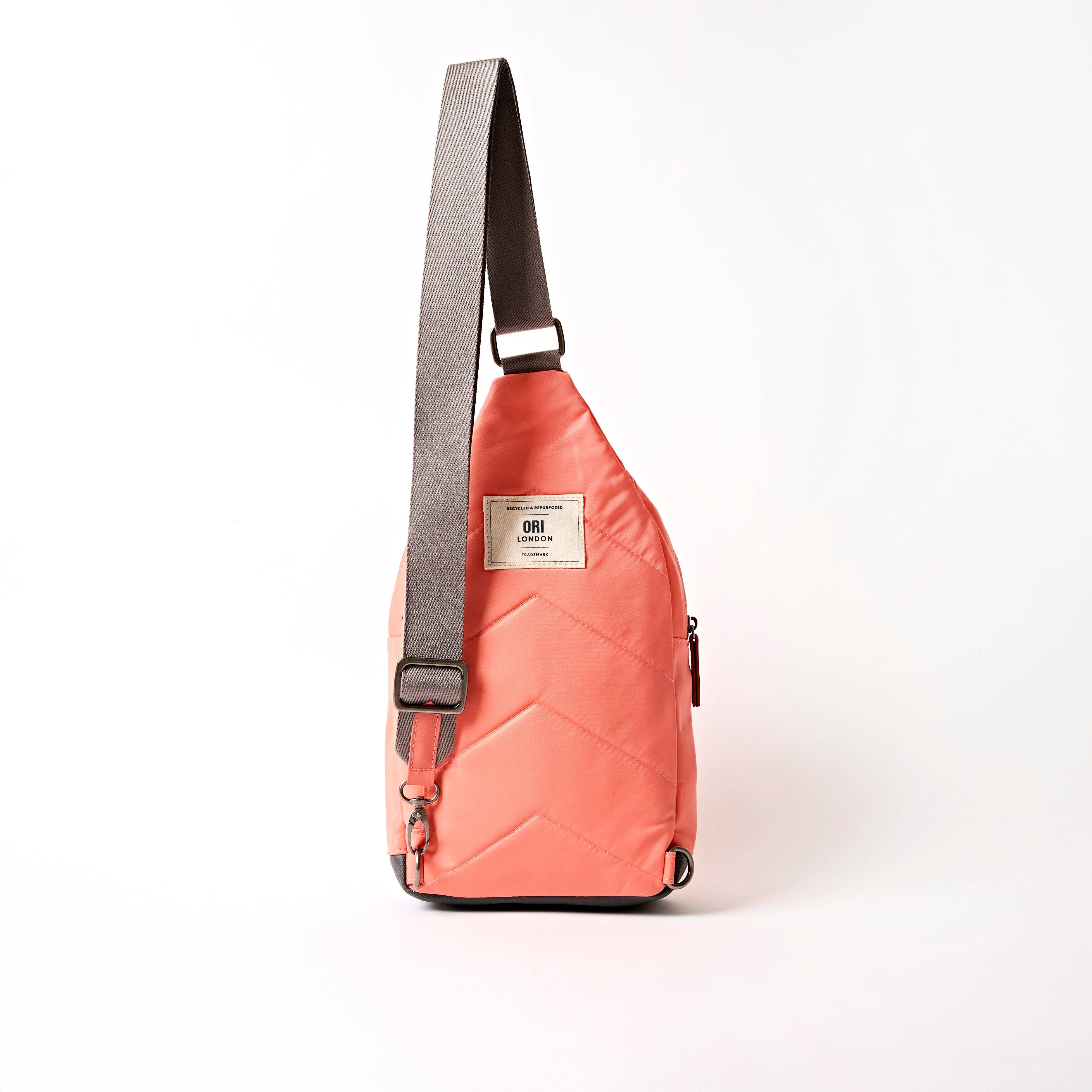 Willesden Sling Bag in Sugar Coral Nylon: Large