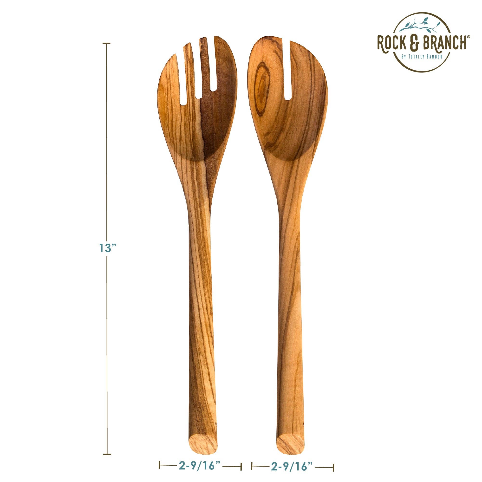 Rock & Branch® Olive Wood Salad Serving Set