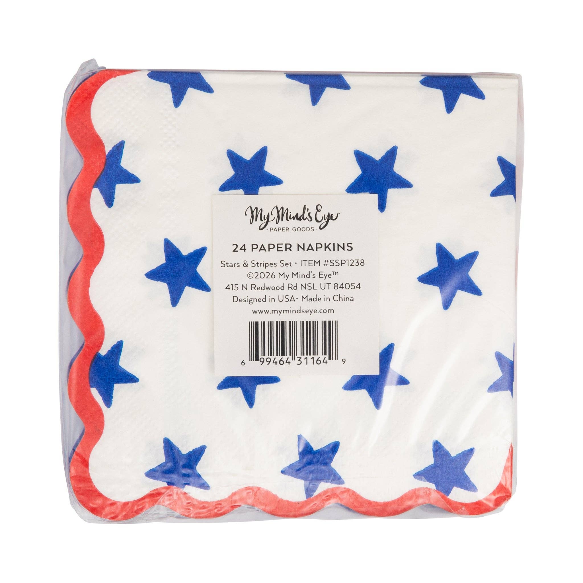 SSP1238 - Stars and Stripes Paper Cocktail Napkin Set