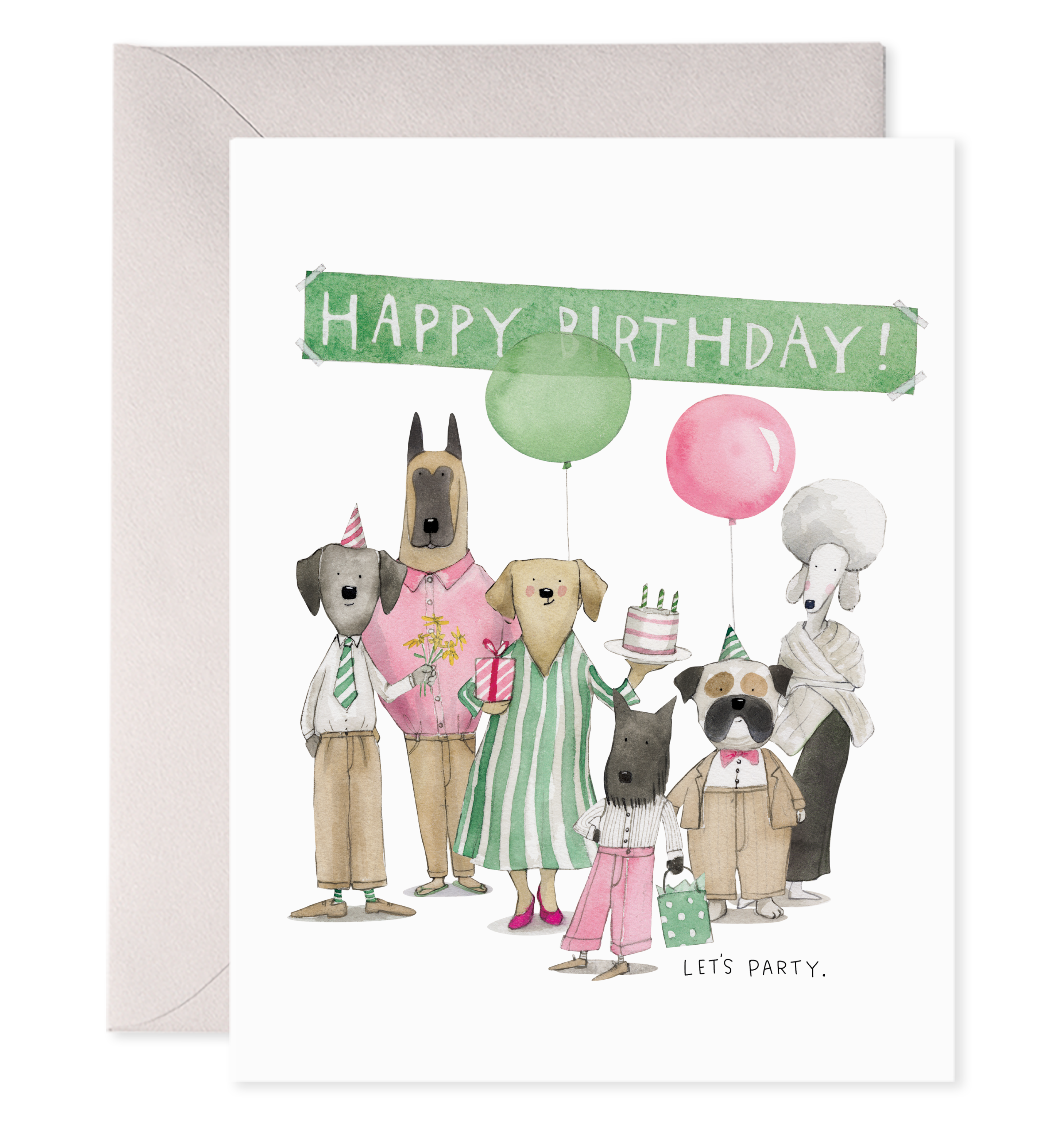 Dog Party Birthday | Birthday Greeting Card