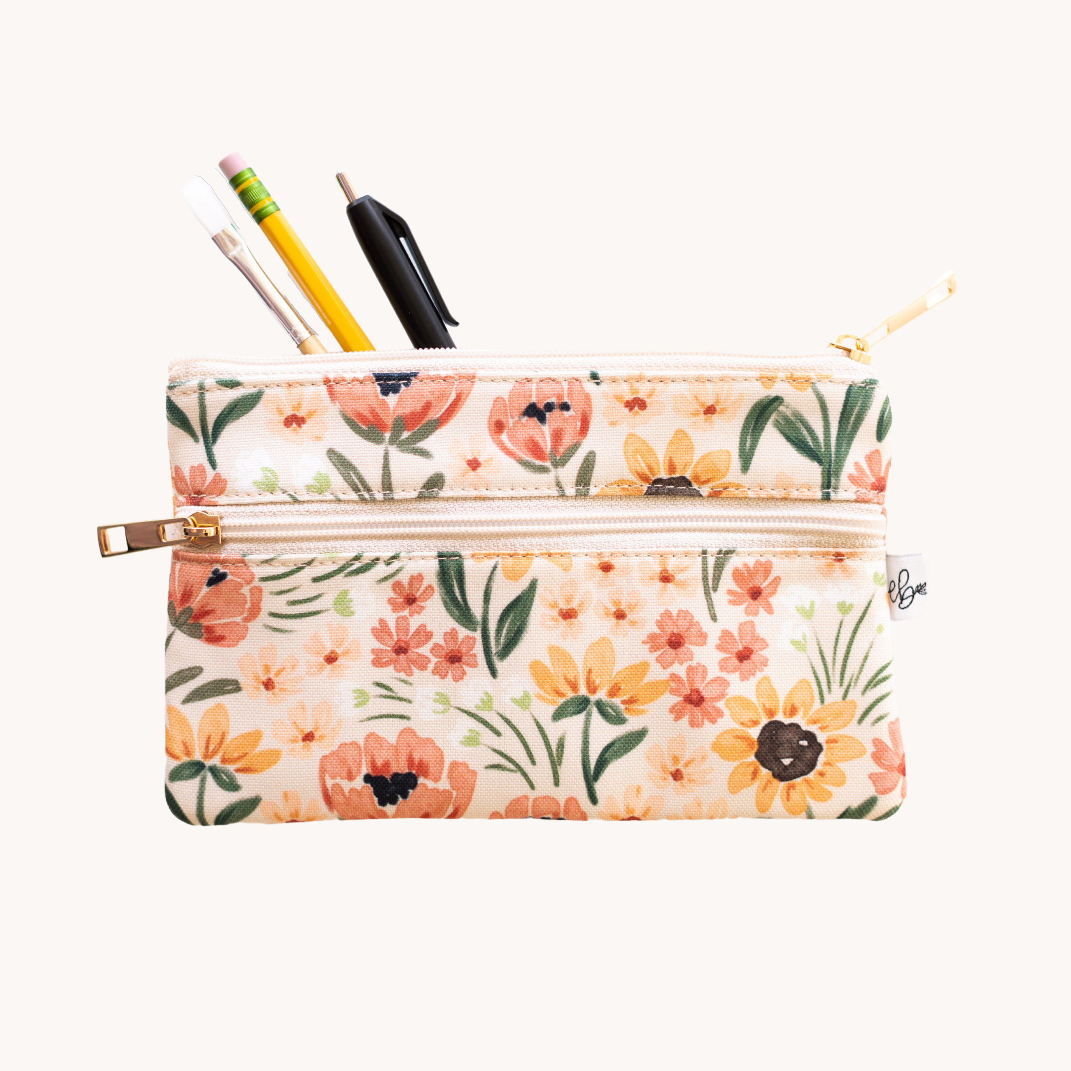 Sunny Poppies Pencil Pouch