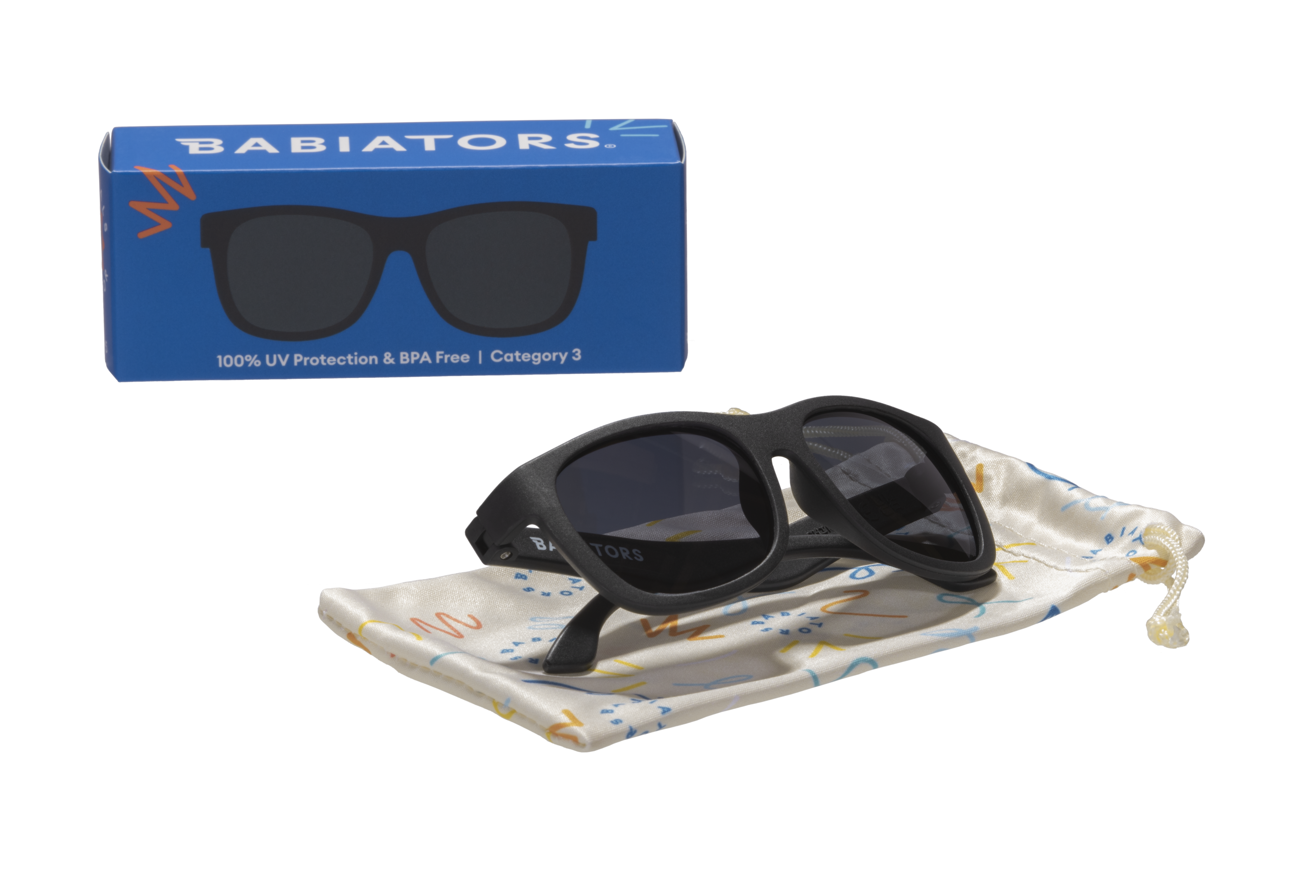 Jet Black Navigator Baby and Kids Sunglasses: Ages 6+