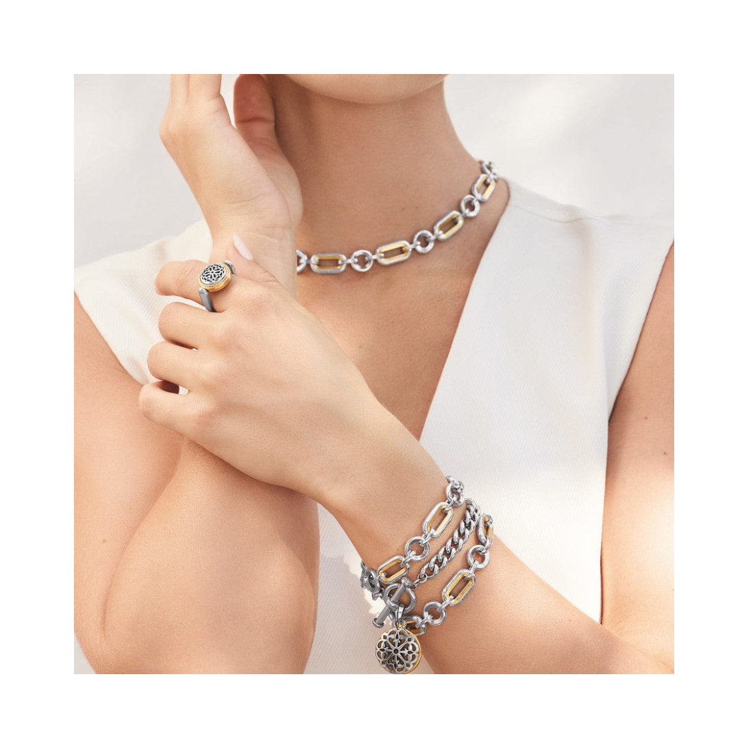 Medici Link Two Tone Necklace