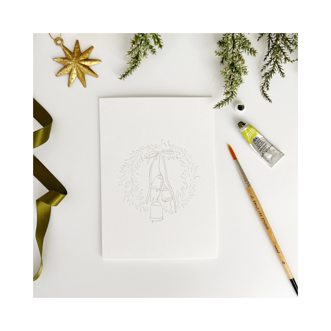 Wreaths Paintable Notecards