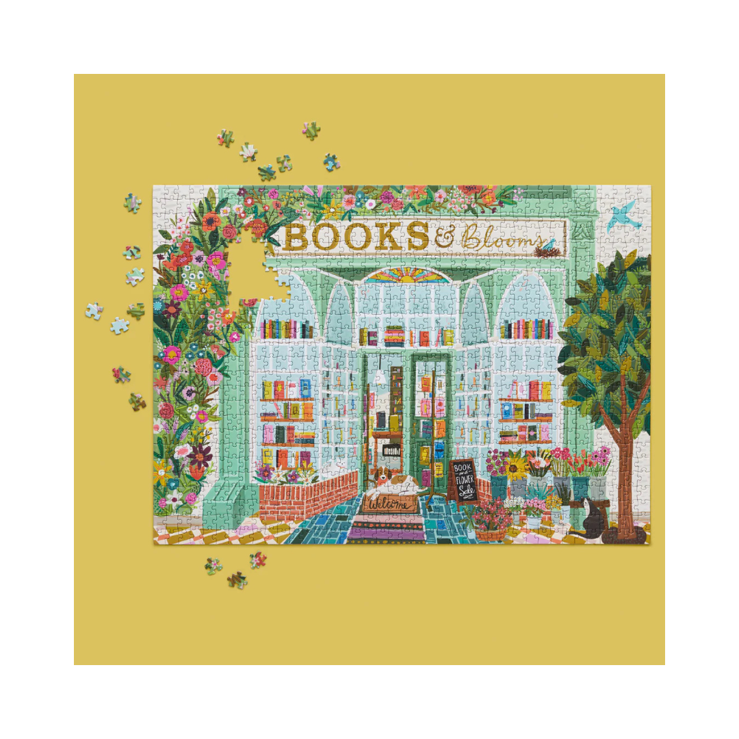 Books & Blooms 1000 Piece Puzzle