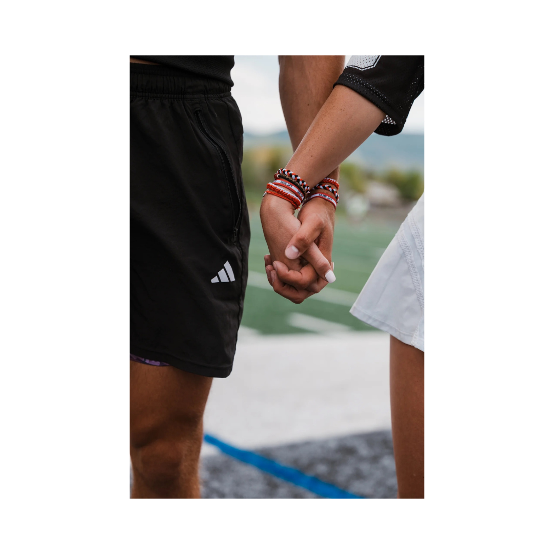 Red/Black Game Day Hair Tie Bracelets