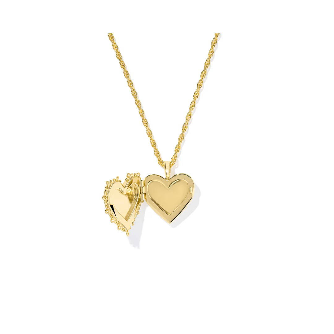 Mallory Rose Locket Necklace in Gold