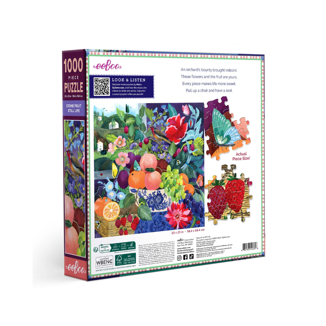 Stone Fruit Still Life 1000 Piece Puzzle