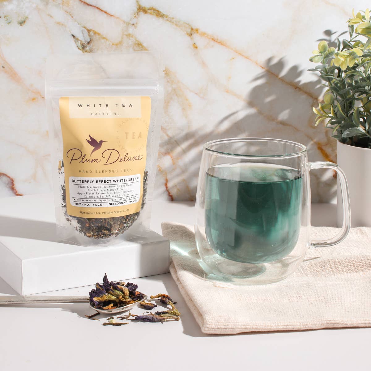 Butterfly Effect Green/White Loose Leaf Tea (Mango/Peach): 1 oz