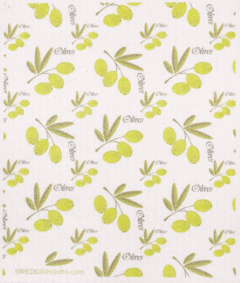 Swedish Dishcloth Olive Collage