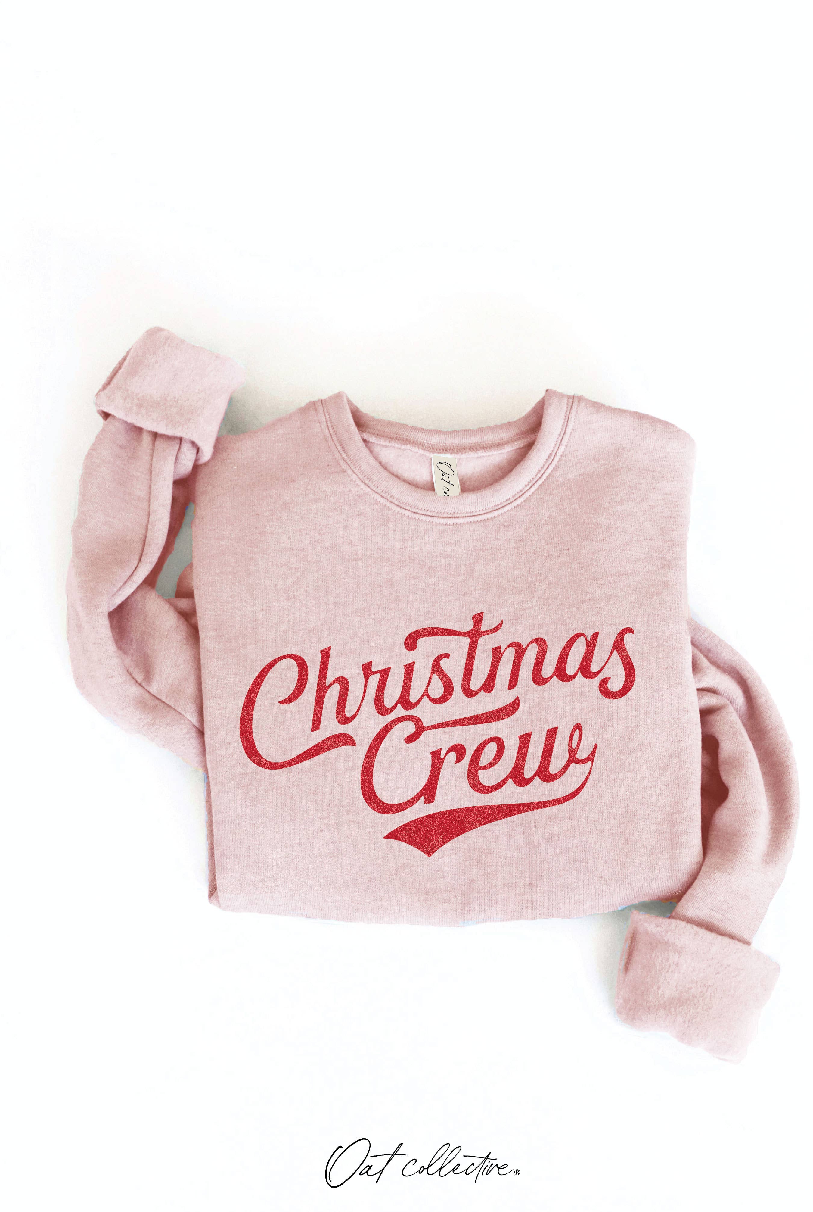 CHRISTMAS CREW Graphic Sweatshirt : HEATHER DUST / S