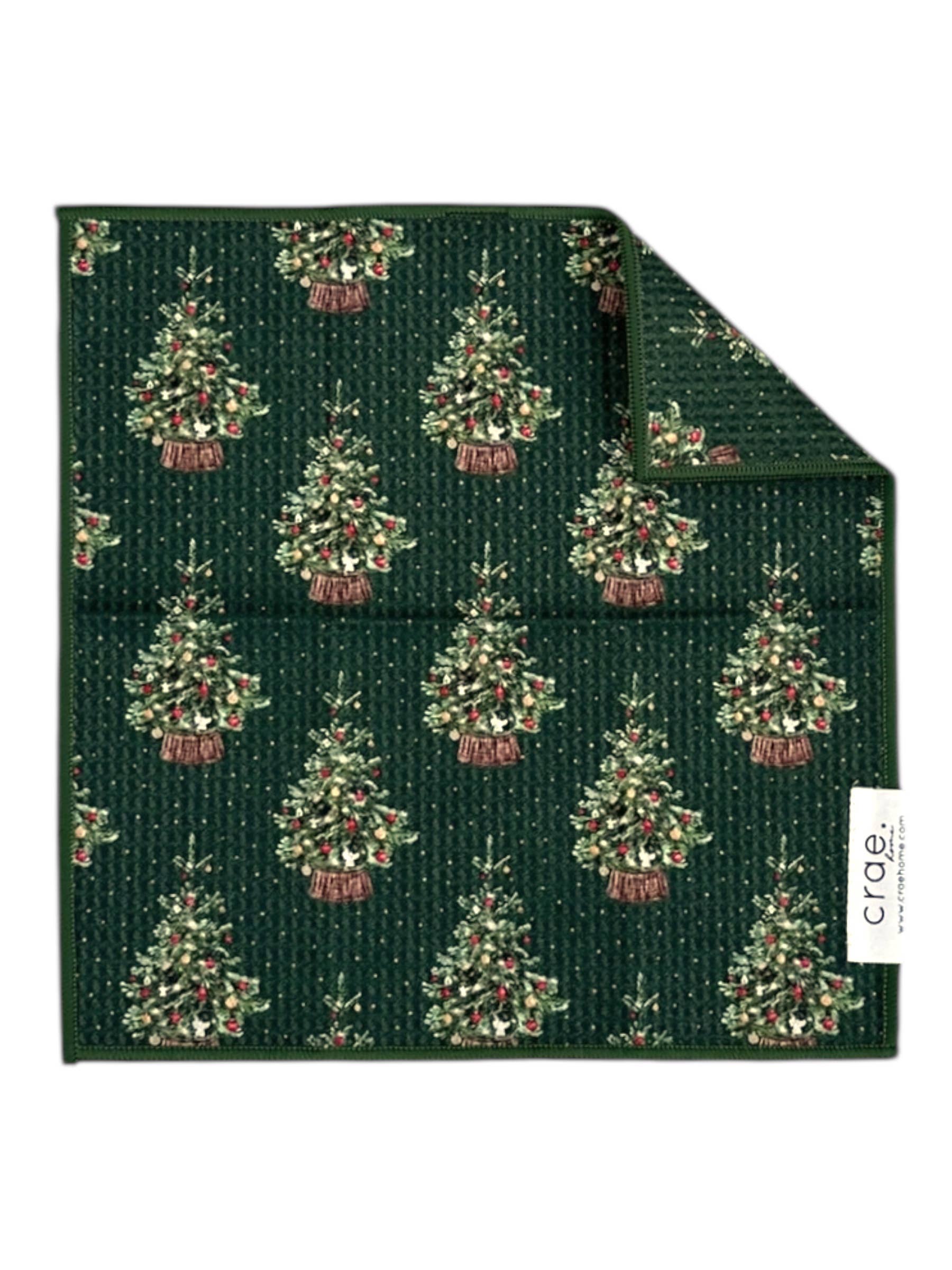 Crae.Home - Jolly Pines: Double-Sided Washcloth - Green / 12x12 in. / Washcloth