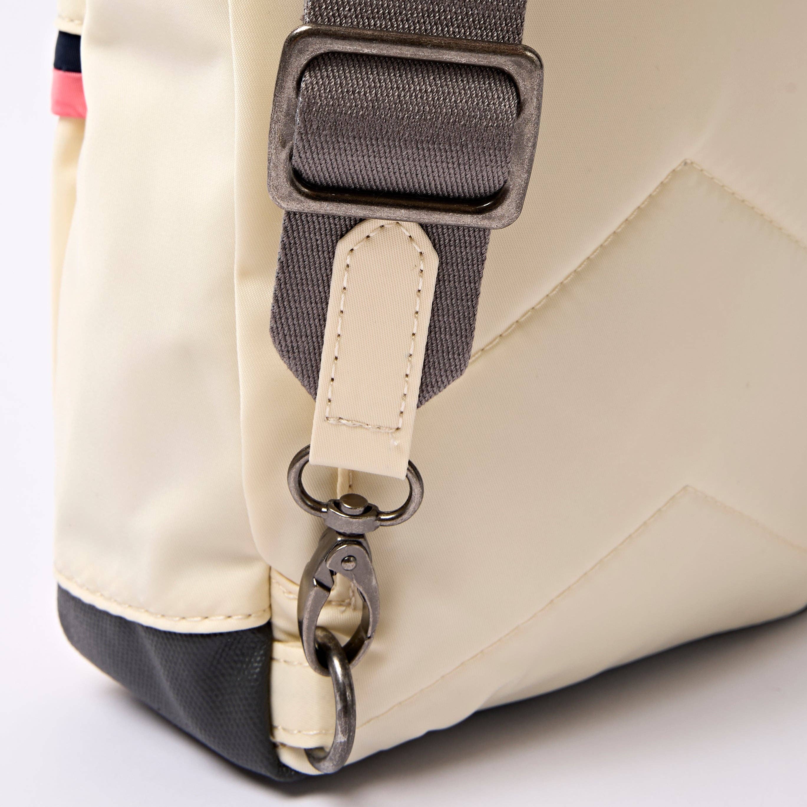 Willesden Sling Bag in Wax Paper Stripe Nylon: Large