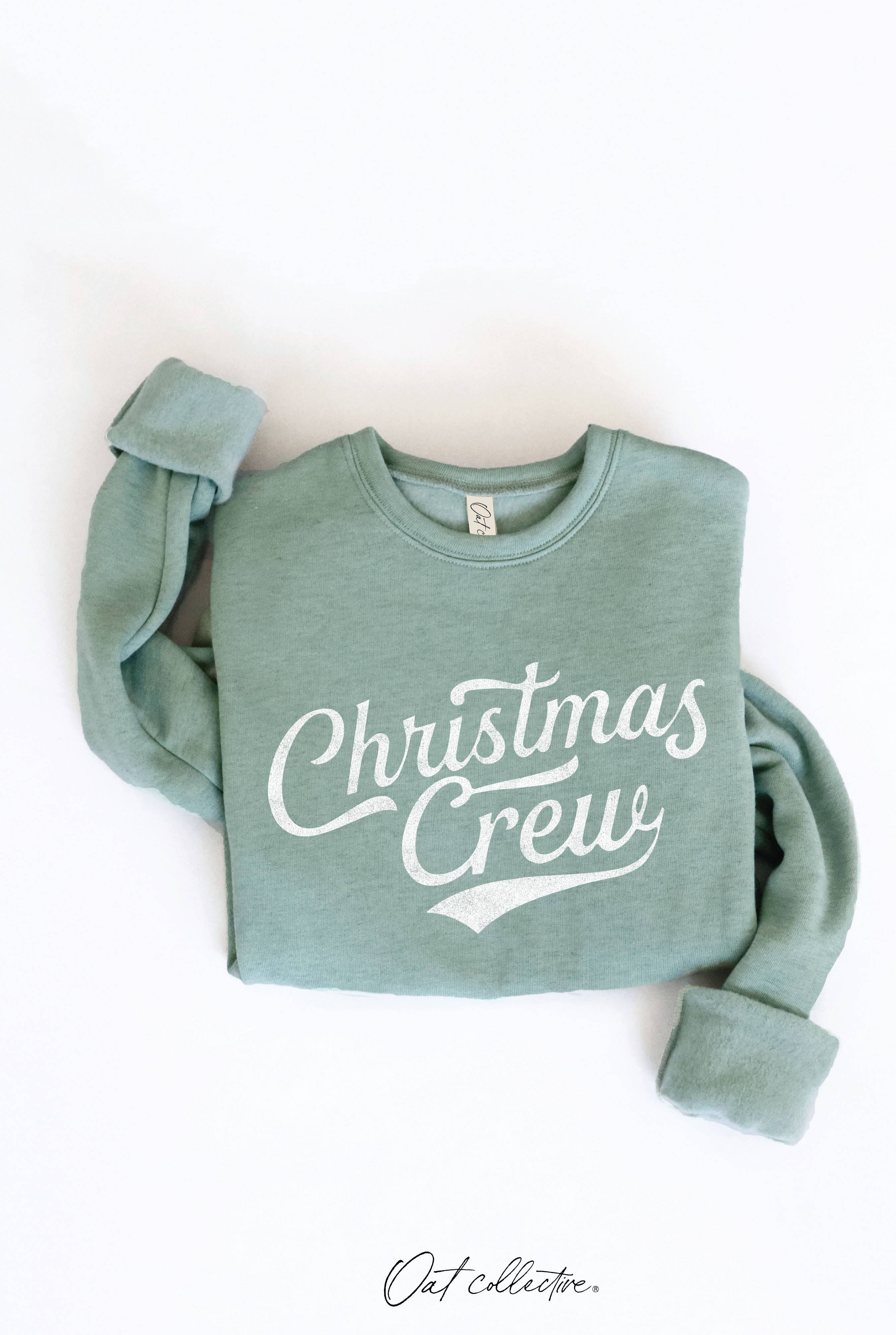CHRISTMAS CREW Graphic Sweatshirt : HEATHER DUST / S