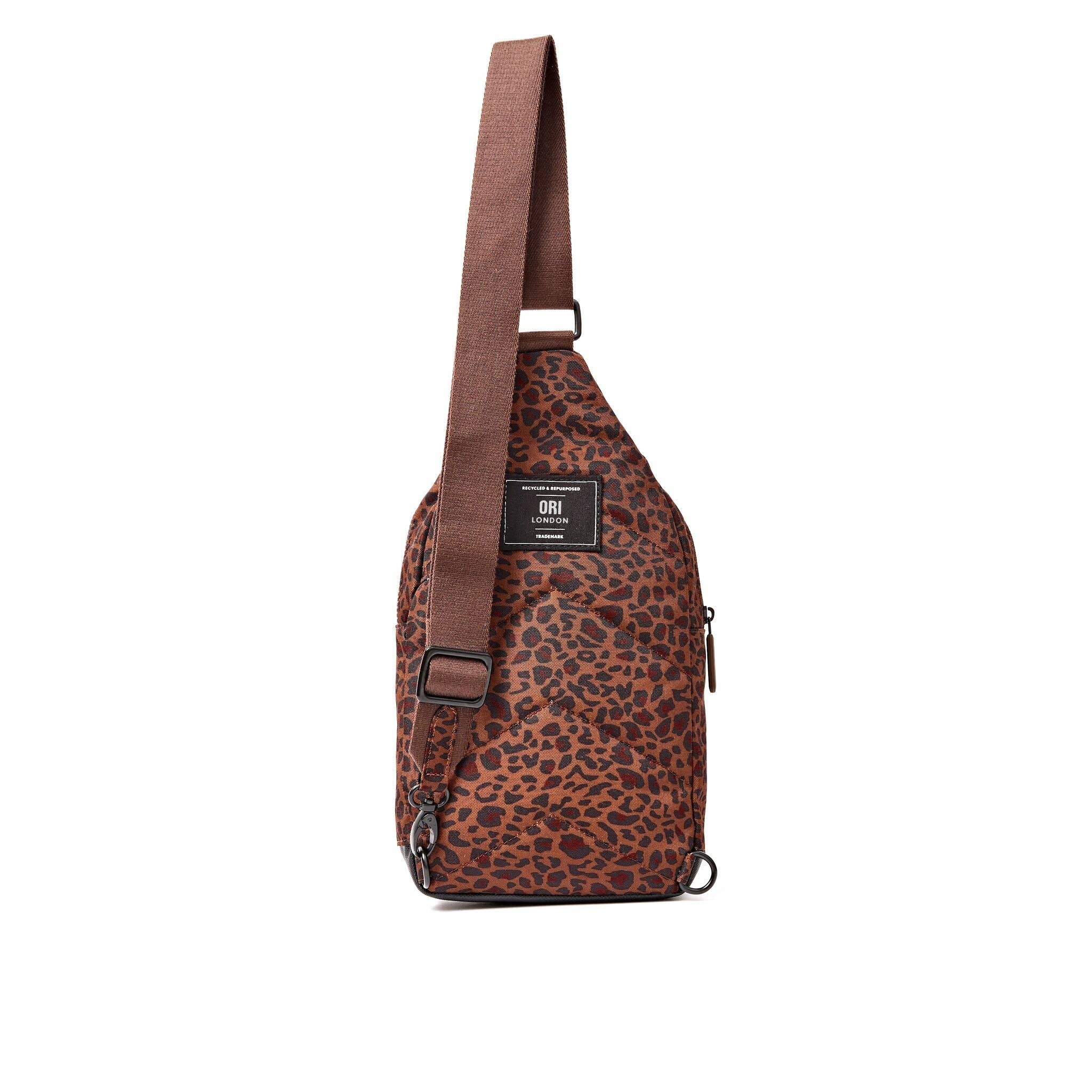 Willesden Sling in Mini Leopard Canvas: Large