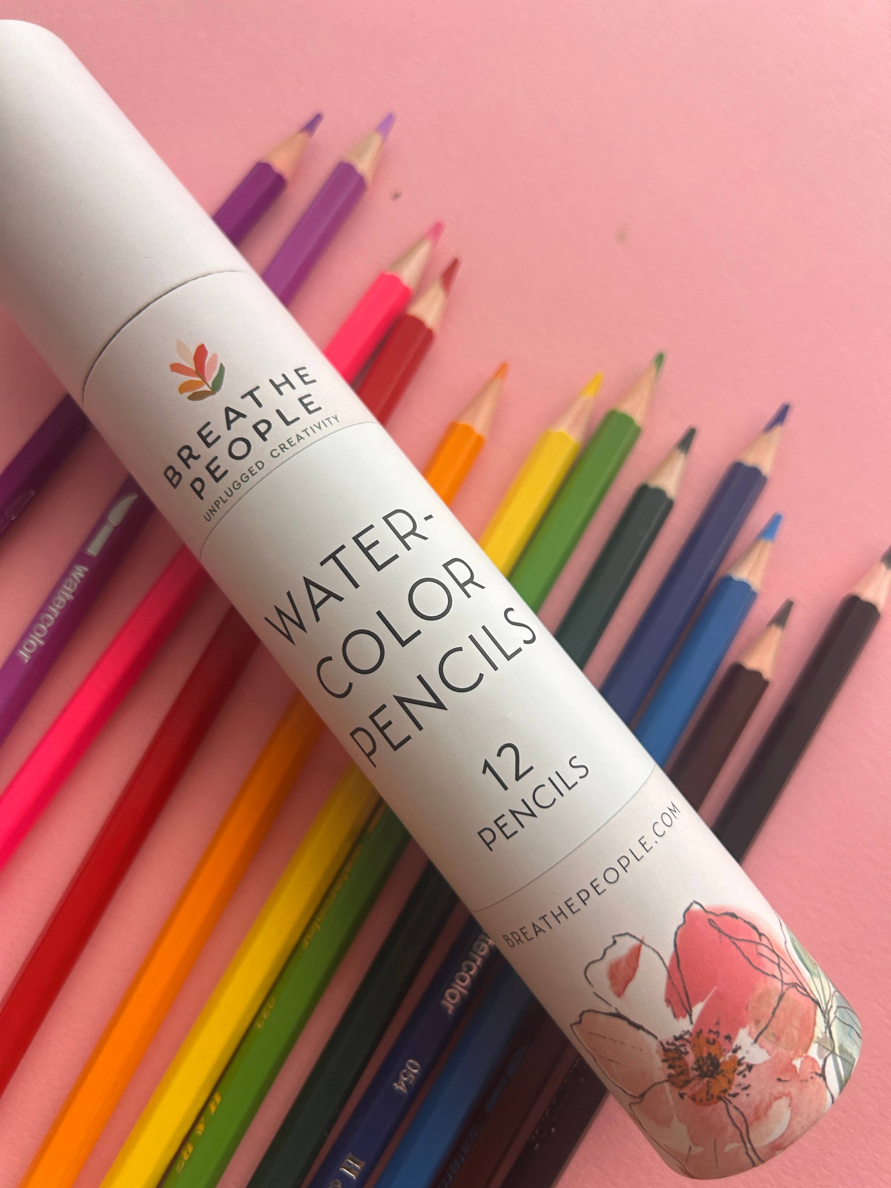 12-Color Watercolor Pencils - Beginner-Friendly Art Supplies