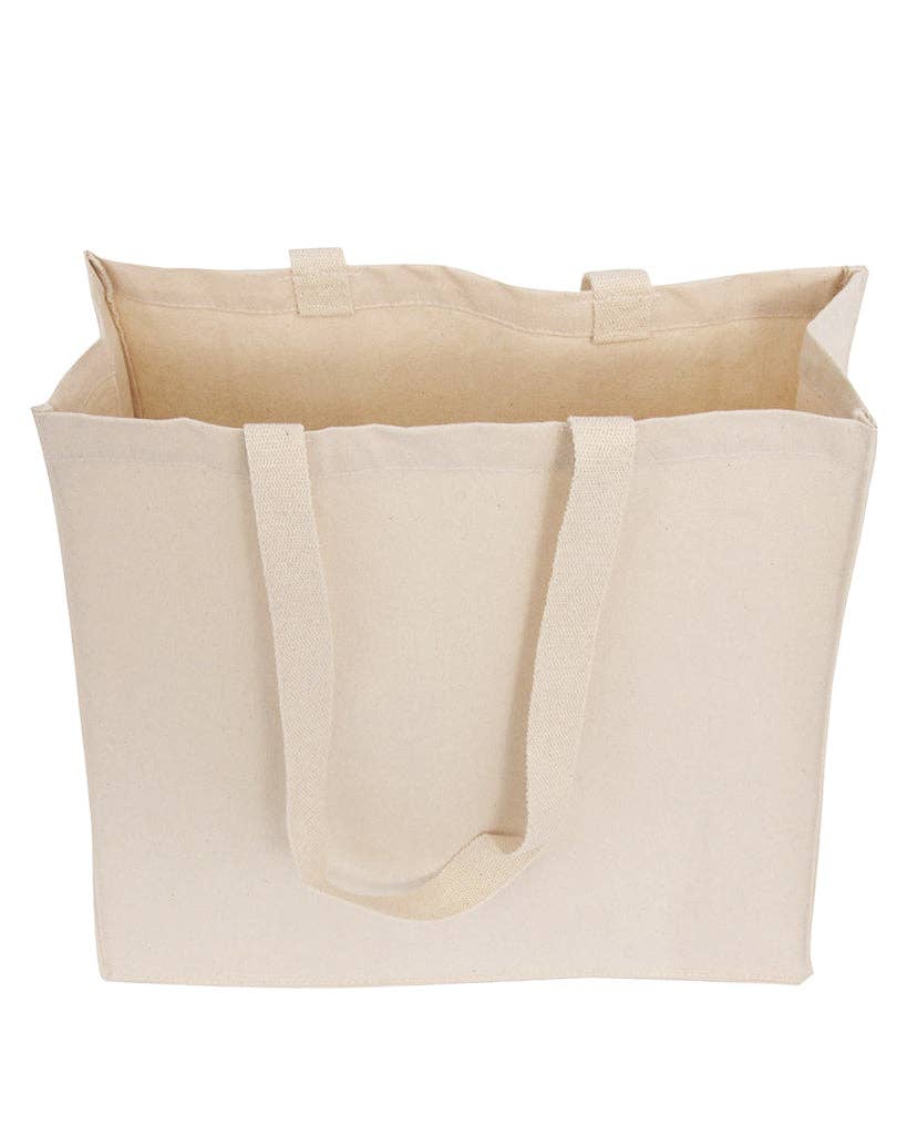 TBF Organic Canvas Self Standing Grocery Tote Bags - OR235