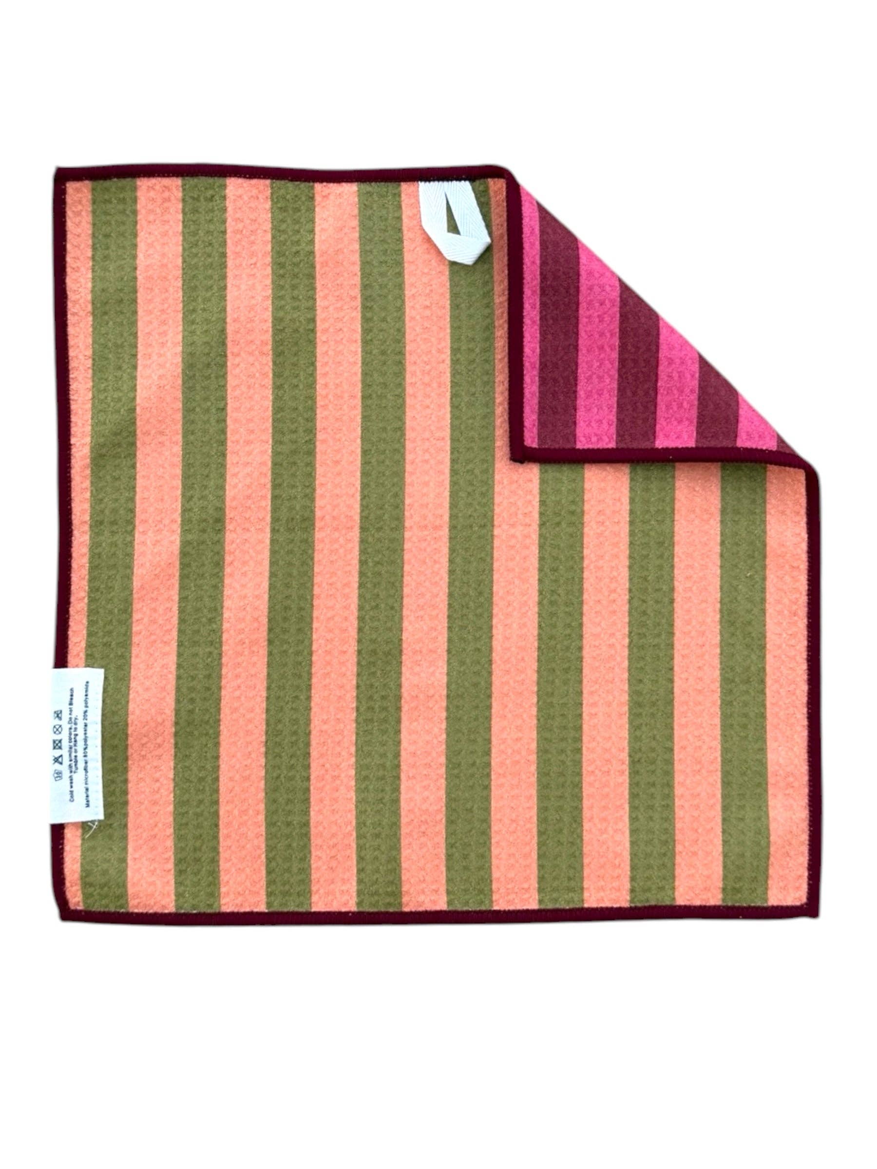 Pam: Reversible Washcloth: Pink/Yellow / Washcloth (12 in x 12 in)